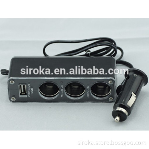 Newest car cigerette with usb 1000mA with black and white